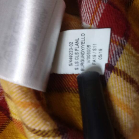 Old Navy Flannel Plaid Shirt Womens Large Gold Red Yellow Chiefs Fan Harvest - Picture 6 of 13